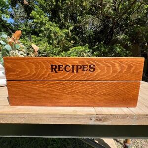 Vintage Wood Recipes Box/Holder